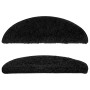 Alfombrillas para escaleras 10 unidades 56x17x3 cm Negro Semicircular en Hogar | Comprar online en Foru.es