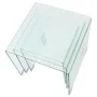 Set de tres mesas de centro apilables vidrio templado claro de vidaXL, Mesas de centro - Ref: Foro24-244190, Precio: 198,90 €...