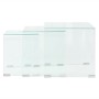 Set de tres mesas de centro apilables vidrio templado claro de vidaXL, Mesas de centro - Ref: Foro24-244190, Precio: 193,96 €...