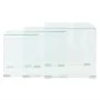 Set de tres mesas de centro apilables vidrio templado claro de vidaXL, Mesas de centro - Ref: Foro24-244190, Precio: 198,90 €...