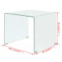 Mesa de centro vidrio templado 49,5x50x45 cm claro de vidaXL, Mesas de centro - Ref: Foro24-244188, Precio: 151,66 €, Descuen...