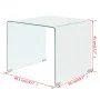 Mesa de centro vidrio templado 49,5x50x45 cm claro de vidaXL, Mesas de centro - Ref: Foro24-244188, Precio: 162,30 €, Descuen...