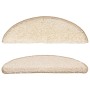Alfombrillas para escaleras 10 unidades 56x17x3 cm Crema Semicircular en Hogar | Comprar online en Foru.es