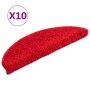 Alfombrillas para escaleras 10 unidades 56x17x3 cm Rojo Semicircular en Hogar | Comprar online en Foru.es