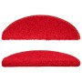 Alfombrillas para escaleras 10 unidades 56x17x3 cm Rojo Semicircular en Hogar | Comprar online en Foru.es