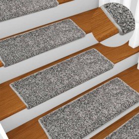 Alfombrillas para escaleras 10 unidades 65x21x4 cm Gris Borde Rectangular en Hogar | Comprar online en Foru.es