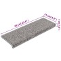 Alfombrillas para escaleras 10 unidades 65x21x4 cm Gris Borde Rectangular en Hogar | Comprar online en Foru.es