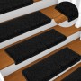 Alfombrillas para escaleras 10 unidades 65x21x4 cm Negro Borde Rectangular en Hogar | Comprar online en Foru.es