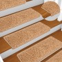 Alfombrillas para escaleras 10 unidades 65x21x4 cm Beige Borde Rectangular en Hogar | Comprar online en Foru.es
