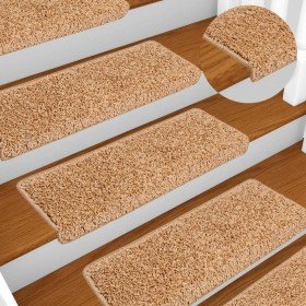 Alfombrillas para escaleras 10 unidades 65x21x4 cm Beige Borde Rectangular en Hogar | Comprar online en Foru.es