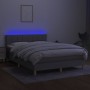 Cama box spring colchón y luces LED tela gris claro 140x190 cm de vidaXL, Camas y somieres - Ref: Foro24-3133709, Precio: 474...