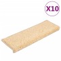 Alfombrillas para escaleras 10 unidades 65x21x4 cm Crema Borde Rectangular en Hogar | Comprar online en Foru.es