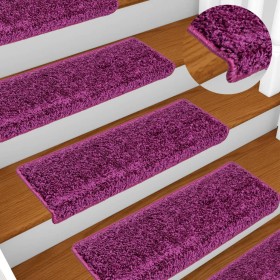 Alfombrillas para escaleras 10 unidades 65x21x4 cm violeta borde rectangular en Hogar | Comprar online en Foru.es