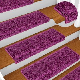 Alfombrillas para escaleras 10 unidades 65x21x4 cm violeta borde rectangular en Hogar | Comprar online en Foru.es