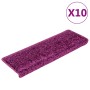 Alfombrillas para escaleras 10 unidades 65x21x4 cm violeta borde rectangular en Hogar | Comprar online en Foru.es