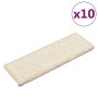 Alfombrillas para escaleras 10 unidades 65x21x4 cm Blanco Borde Rectangular en Hogar | Comprar online en Foru.es