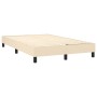 Cama box spring con colchón y LED tela crema 120x200 cm de vidaXL, Camas y somieres - Ref: Foro24-3133386, Precio: 384,85 €, ...