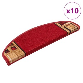 Alfombrillas de escalera autoadhesivas 10 uds rojo 65x21x4 cm en Hogar | Comprar online en Foru.es