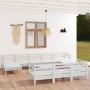 Juego de muebles de jardín 11 pzas madera maciza de pino blanco en Conjuntos de jardín | Comprar online en Foru.es