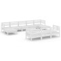 Juego de muebles de jardín 11 pzas madera maciza de pino blanco en Conjuntos de jardín | Comprar online en Foru.es