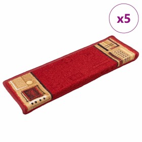 Alfombrillas de escalera autoadhesivas 5 uds rojo 65x21x4 cm en Hogar | Comprar online en Foru.es