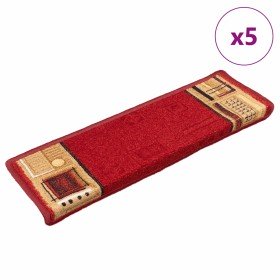 Alfombrillas de escalera autoadhesivas 5 uds rojo 65x21x4 cm en Hogar | Comprar online en Foru.es