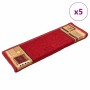 Alfombrillas de escalera autoadhesivas 5 uds rojo 65x21x4 cm en Hogar | Comprar online en Foru.es