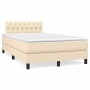 Cama box spring con colchón tela color crema 120x200 cm de vidaXL, Camas y somieres - Ref: Foro24-3140286, Precio: 379,02 €, ...