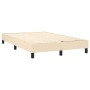 Cama box spring con colchón tela color crema 120x200 cm de vidaXL, Camas y somieres - Ref: Foro24-3140286, Precio: 379,02 €, ...
