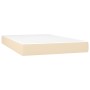 Cama box spring con colchón tela color crema 120x200 cm de vidaXL, Camas y somieres - Ref: Foro24-3140286, Precio: 379,02 €, ...