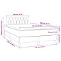 Cama box spring con colchón tela color crema 120x200 cm de vidaXL, Camas y somieres - Ref: Foro24-3140286, Precio: 379,02 €, ...