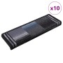 Alfombrilla escalera autoadhesivas 10uds negro y gris 65x21x4cm en Hogar | Comprar online en Foru.es