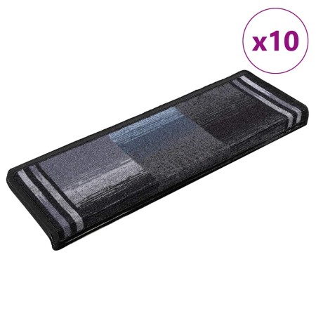 Alfombrilla escalera autoadhesivas 10uds negro y gris 65x21x4cm en Hogar | Comprar online en Foru.es