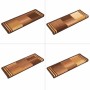 Alfombrillas de escalera autoadhesivas 5 uds marrón 65x21x4 cm en Hogar | Comprar online en Foru.es