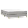 Box spring bed with light gray fabric mattress 140x190 cm by vidaXL, Beds and slatted bases - Ref: Foro24-3144167, Price: 428...
