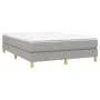 Box spring bed with light gray fabric mattress 140x190 cm by vidaXL, Beds and slatted bases - Ref: Foro24-3144167, Price: 428...