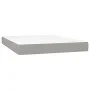 Box spring bed with light gray fabric mattress 140x190 cm by vidaXL, Beds and slatted bases - Ref: Foro24-3144167, Price: 428...