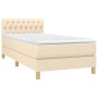 Cama box spring con colchón tela color crema 100x200 cm de vidaXL, Camas y somieres - Ref: Foro24-3140838, Precio: 301,57 €, ...