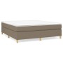 Cama box spring con colchón tela gris taupe 160x200 cm de vidaXL, Camas y somieres - Ref: Foro24-3144534, Precio: 487,39 €, D...