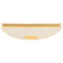 Felpudos para escaleras 15 uds 65x21x4 cm Blanco y marrón Semicircular Grande en Hogar | Comprar online en Foru.es