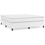 Cama box spring con colchón cuero sintético blanco 160x200 cm de vidaXL, Camas y somieres - Ref: Foro24-3144615, Precio: 475,...