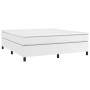Cama box spring con colchón cuero sintético blanco 160x200 cm de vidaXL, Camas y somieres - Ref: Foro24-3144615, Precio: 475,...