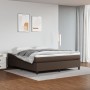 Cama box spring con colchón cuero sintético marrón 180x200 cm de vidaXL, Camas y somieres - Ref: Foro24-3144623, Precio: 551,...