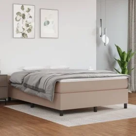 Boxspringbett mit Cappuccino-Kunstledermatratze 140x200cm von vidaXL, Betten und Lattenroste - Ref: Foro24-3144613, Preis: 39...