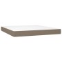 Cama box spring colchón y luces LED tela gris taupe 160x200 cm de vidaXL, Camas y somieres - Ref: Foro24-3138889, Precio: 592...