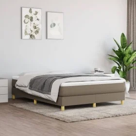 Taupe gray fabric bed frame 140x190 cm by vidaXL, Beds and slatted bases - Ref: Foro24-3120610, Price: 116,83 €, Discount: %