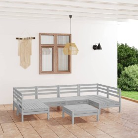Juego de muebles de jardín 7 piezas madera maciza pino blanco en Conjuntos de jardín | Comprar online en Foru.es