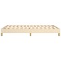 Estructura de cama de tela color crema 140x190 cm de vidaXL, Camas y somieres - Ref: Foro24-3120611, Precio: 102,51 €, Descue...