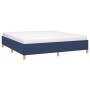 Estructura de cama de tela azul 160x200 cm de vidaXL, Camas y somieres - Ref: Foro24-3120975, Precio: 129,26 €, Descuento: %