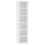 Plywood white CD shelf 21x20x88 cm by vidaXL, CD and DVD storage - Ref: Foro24-800351, Price: 32,49 €, Discount: %